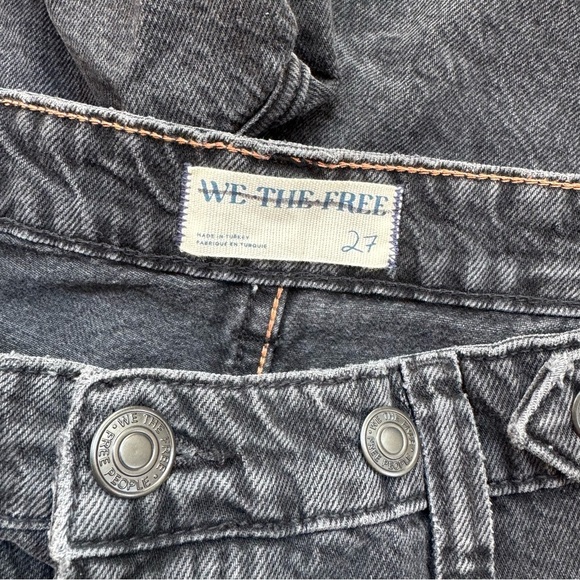 New Free People We The Free Palmer Shorts Denim Jean Slouchy Baggy in Black 27 - Picture 4 of 10